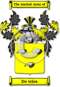 De vries Family Crest Download (jpg) Legacy Series - 150 DPI